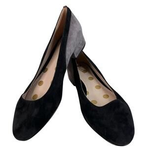 Boden Black and Gray Suede Flats